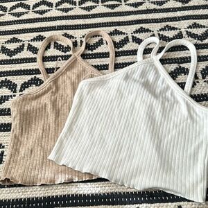 Nwot Miss Love set of 2 halter top super soft sweater like tops